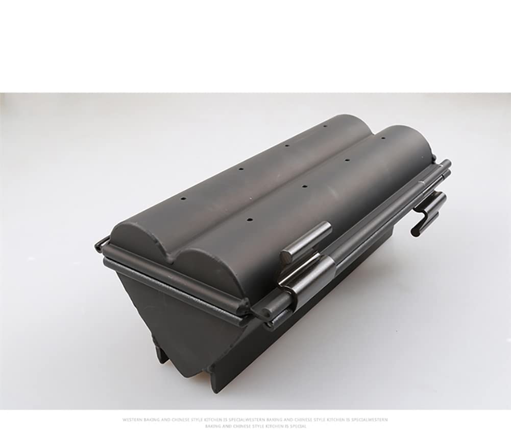 Molde para pan Pullman en forma de corazón con tapa, molde de aluminio antiadherente para hornear pan para tostadas caseras, utensilios para hornear negros