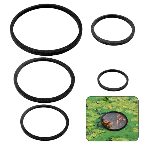 5Pcs Fish Feeding Ring, 5 Sizes Aquarium Feeding Ring for Fish Tank, Round EVA Floating Plant...