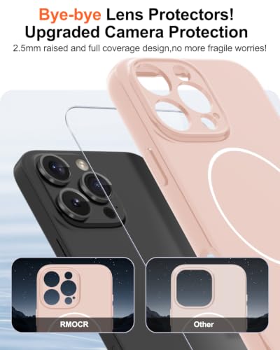 Image of Magnetic for iPhone 16 Pro Case,Shockproof Matte Cover,Cute Pink | with Screen Protector,Compatible with MagSafe,Military Grade Drop Protection,Full Camera Protection,Non-Slip Design Case