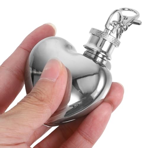Flasque de poche cœur lot de 8 mini flacons étanches 30ml - 5