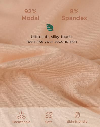 Image of INNERSY Women's No Show Modal Underwear Quick Dry Panties 5-Pack