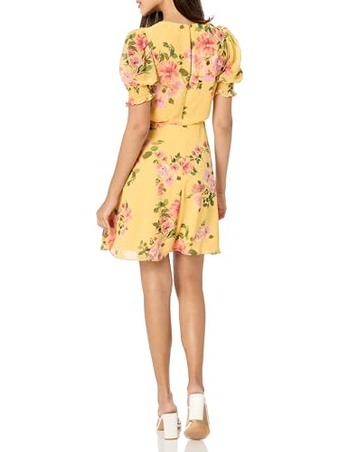 Chic V-Neck Printed Chiffon Dress for Women by Vince Camuto