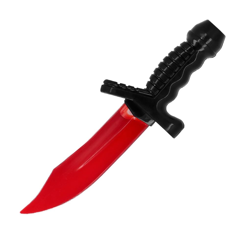 Boland Bloody Knife 25cm Toy Prop – Fake Blood Halloween Knife for Fancy Dress, Horror Costumes, Scary Killer Cosplay Accessory, Plastic Blade Trick Weapon for Parties & Events
