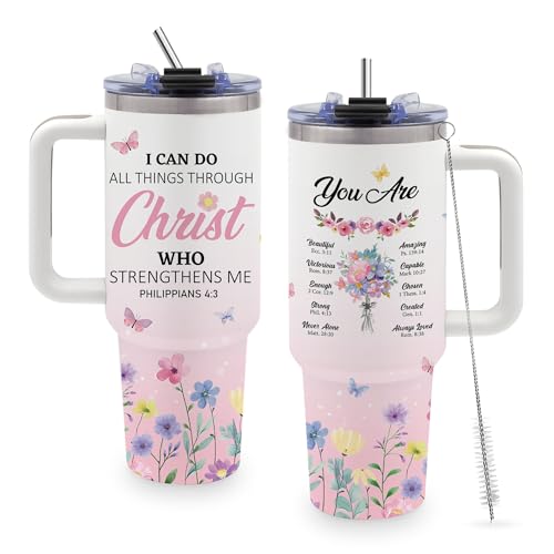 Book Lovers Gifts 40oz Tumbler with Handle and Straw, Book Tumbler for Friend, Bookish Gifts for Women Readers Librarian, Book Accessories Stainless Steel Travel Mug 1 Pcs