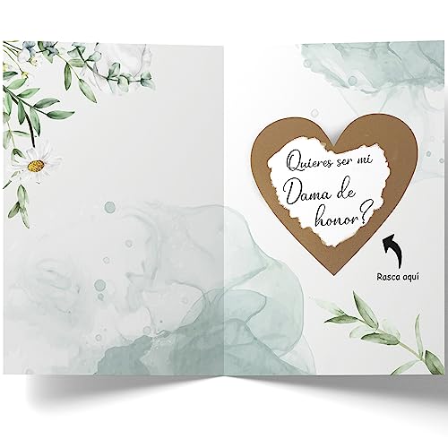 Cheerset Cartão de arranhar Quer ser minha dama de honra? con Sobre - Pergunta para testemunhas de casamento (dama de honra)