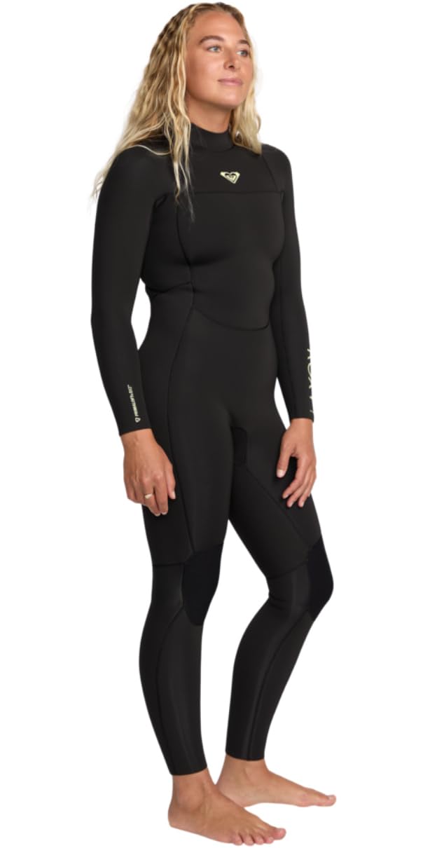 Roxy 2026 Prologue+ Neoprenanzug für Damen, 5/4 mm Reißverschluss hinten, Schwarz