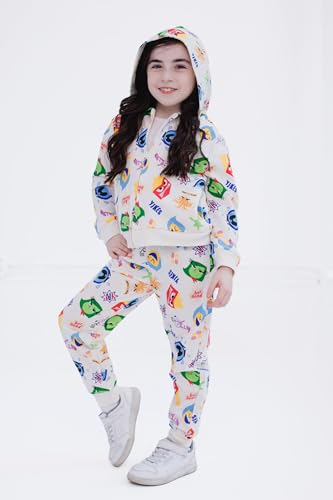 Disney Junior French Terry Zip Up Hoodie and Pants Outfit Set Infant to Big Kid Sizes (12 Months - 18-20)2