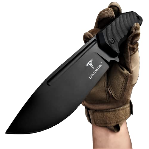 Tactical Knife Hunting Knife Survival Knife D2 Drop Point Blade G10 Handle Kydex Sheath Molle Clip Fixed Blade Knives Camping Accessories Camping Gear Survival Kit Survival Gear And Equipment Tactical Gear Hunting Gear Edc Knife Edc Gear 82583 (Black) #TOP5