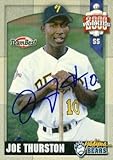 Sports Memorabilia Autograph Warehouse 89506 Joe Thurston Autographed Baseball Card Minor League 2000 Team Best Rookie No. 14