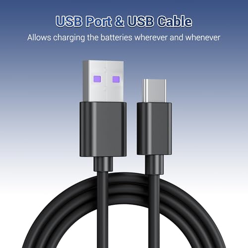 Image of Sony NP-BX1 Triple Battery Charger Compatible with Sony ZV-1 RX100 VII RX100 VI RX100V RX100 IV RX100 III RX100 II HX90 HX90V HX99 HX95 HX80 Built-in USB Cable + 16 Inch Extension Cable