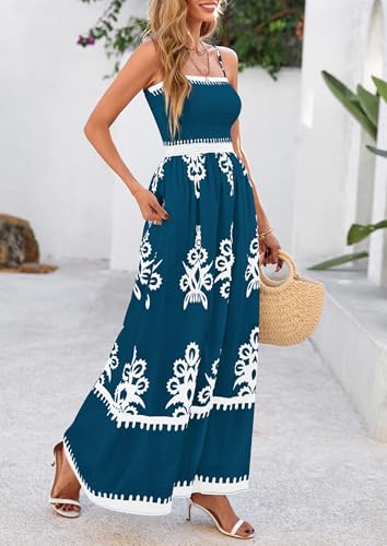 Image of PRETTYGARDEN Women's Summer Boho Maxi Dress Floral Sundresses