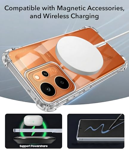 Image of Jkobi Shockproof Crystal-Clear Back Cover for Realme P4 Power 5G | Realme Narzo Power (Magsafe Wireless Support | Drop & Camera Protection | Hard Polycarbonate)