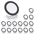 EOSMILE 16 Pack 4 Inch LED Recessed Light, Dimmable, 12W, 120V,2700K-5000K Daylight, 750LM High Brightness,Ultra-Thin Canless Wafer Ceiling Light, ETL FCC