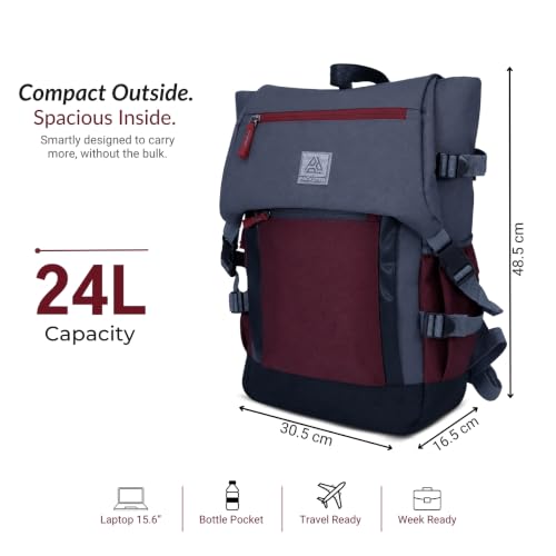 Image of Voyage 24L Travel Bag for Men & Women, Maroon