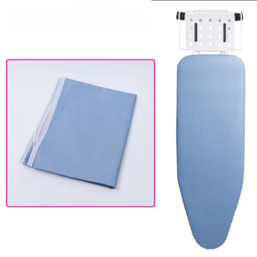 2 Capas y Almohadilla, 30 x 81 cm, se Adapta a Todos los tamaños estándar, Funda elástica Ajustable for Tabla de Planchar, impresión ,Fundas para Tablas de Planchar(Blue)