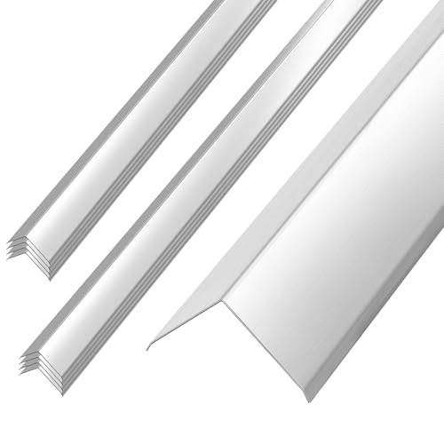 Image of MorningRo 8 Pack Stainless Steel Wall Corner Guards 2x2x48 Inch Heavy Duty Wall Corner Protector Metal Edge Protectors with 90-Degree Angle Smooth Folded Edge Design for Protection and Decoration