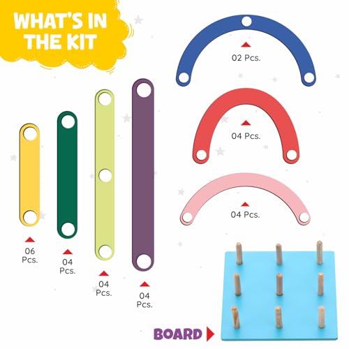 Image of SPARTAN KIDS Wooden Alphabet Puzzle - ABC Puzzles for 3-5 Year Olds - Montessori Educational Toys - 28 Pieces - 14.5x14.5 CM