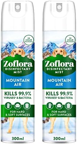 Zoflora Mountain Air Aerosol Mist Spray, 300ml (Pack of 2)