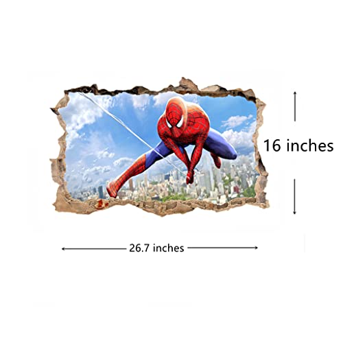 Lsxyj Spiderman Wall Stickers For Bedroom, Spiderman Poster Boys Kids Room Decor, Decorations For Bedroom Wall Decor, Spiderman Stickers Playroom Wall Decor #TOP3