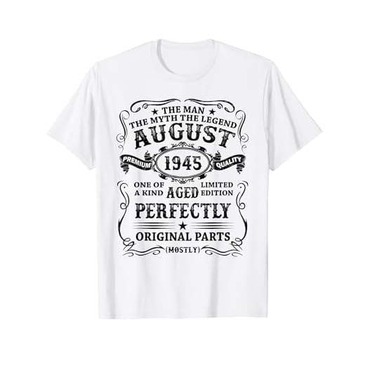 Hecho En 1945 79 Años Cumpleaños Hombre Agosto 1945 Camiseta