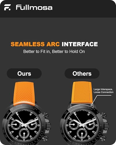 Image of Fullmosa 22mm 20mm 24mm Silicone Watch Bands No Gaps Compatible for Samsung Galaxy Watch 7 6 5 4 3,Galaxy Watch 46mm 42mm,Garmin