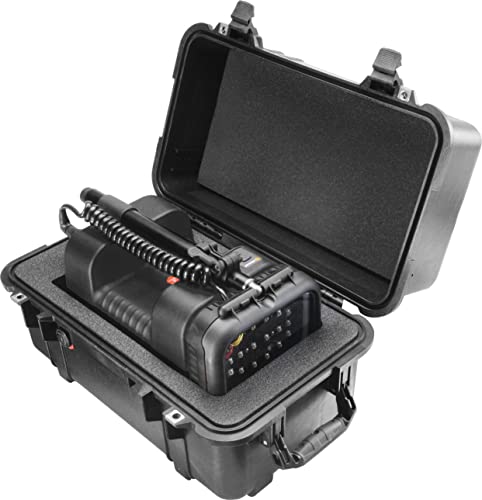 PELI 1460 Maleta de transporte rígida estanca para equipos de foto y vídeo, IP67 estanca e impermeable al polvo, 33L de capacidad, fabricada en EE.UU., con espuma personalizable, color negro - imagen 4