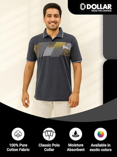Image of Dollar Pack of 1 Men's Cotton Polo T-Shirt with Classic Collar