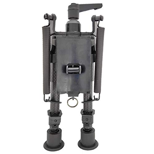 6-9 Inch Carbon Fiber Swivel Benchrest Shooting Bipod Tactical Hunting Sniper Rifle Bi-Pod #TOP3