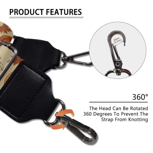 Image of Adjustable Purse Strap for Women, Crossbody Wide Handbag Strap Replacement, Sturdy Bag Strap with Silver Hardware