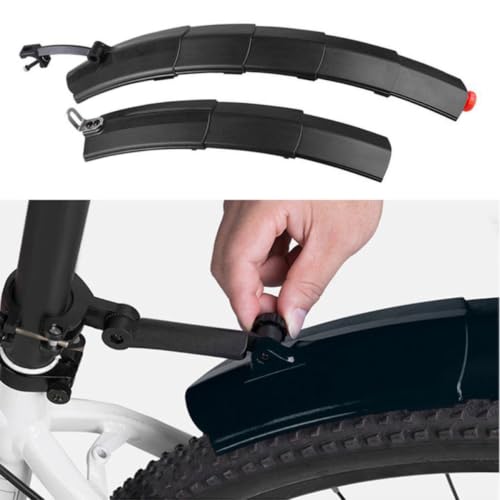 Guardabarros trasero de plástico negro para bicicleta de montaña contra barro 5
