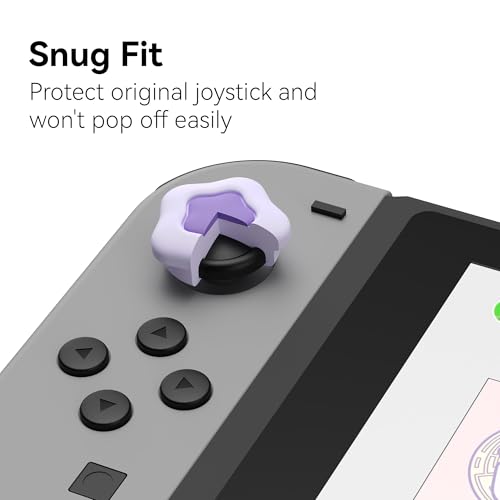 Image of GeekShare Cute Silicone Joycon Thumb Grip Caps Kawaii Thumbstick Caps Joystick Cover Compatible with Switch /OLED /Switch Lite,2Pairs /4PCS - Cream Heart Dark Version