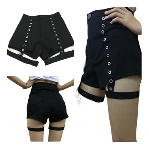 Ouji Fashion Pants Renaissance Costume Jirai Kei Shoujo Girl Whimsy Whimsical Clothing Vintage Vkei (Black,X-Small)