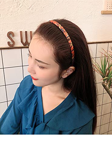 Yusier 4 Pcs Fashion Color Hair Band Teeth Comb Hair Hoop Non-Slip Headbands Resin Headbands Women Hair Accessories (Boho-01) #TOP4