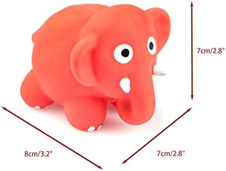 CHIWAVA 3 Pack 3.1'' Squeak Latex Puppy Toy Lovely Standing Animal Sets Pet Interactive Play for Small Dogs Random Color