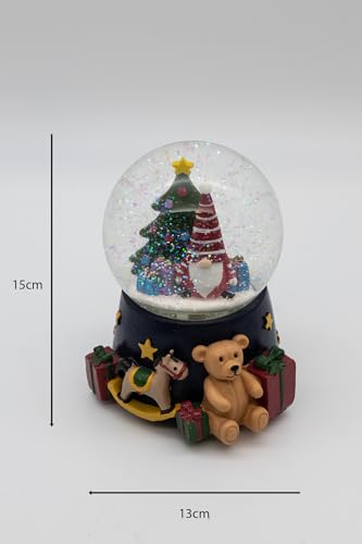 Shudehill Giftware Deluxe Christmas Snowglobe - Xmas Village, Train & Santa Sleigh Themed (Village Traditional)