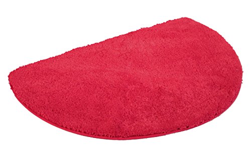 Mesana J-10005/32 rot Duschmatte, Mikrofaser, 50x80 cm halbrund