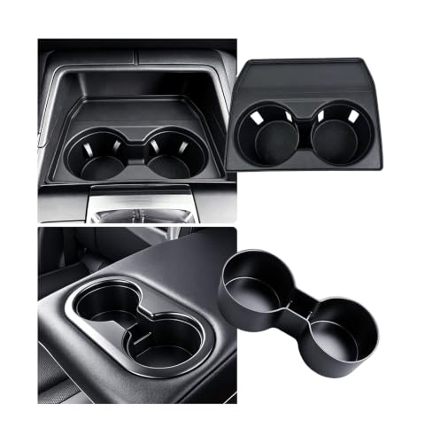 Image of Center Console Cup Holder Inserts for Mazda CX5 2026, Interior Accessories Silicone Front & Rear Car Cup Holders Covers Protector for 2026 CX-5, Black