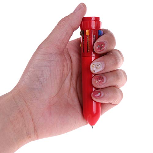 30 Packs Neon 10-In-1 Mini Shuttle Pens Plastic Retractable Ballpoint Pens For Kids Students Gift Office School Supplies,6 Colors #TOP5