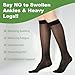 Sheer Compression Stockings for Women - Knee High 15-20 mmHg Support Hose Compression Socks for Improving Circulation, Leg Fatigue and Swelling, Black, X-Large