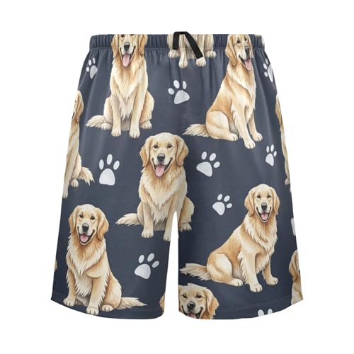 Men's Pajama Shorts Summer Sleep PJ Bottoms Knee Length Sleepwear,Soft Lounge Pants with Pockets for Men S-2XL2