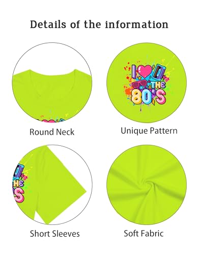80s Shirts for Women I Love The 80s T Shirts 80's Themed Disco Music Top 1980s Party Graphic Tee Casual Outfit4