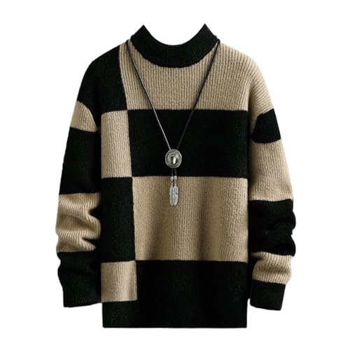 Pull en tricot col rond homme vêtement chaud hiver
