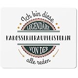 JUNIWORDS Mauspad Mousepad, Ich Bin Diese legendäre Karosseriebaumeisterin, von der alle reden (5054441)