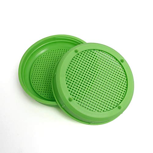 Amytalk 12 Pack Plastic Sprouting Lids for 86mm Wide Mouth Mason Jars, Sprouting Strainer Lid for Canning Jars, Suit for Grow Bean Sprouts, Alfalfa, Salad Sprouts etc - Thumbnail 3