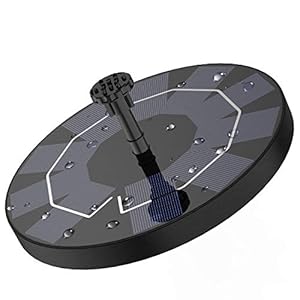 AISITIN Fut, op zonne-energie, 3 W, werkt op zonne-energie, met accu en 6 sproeiers voor vogelbad, aquarium…