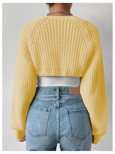 Image of Verdusa Women's Y2k Cropped Cardigan Sweaters Lightweight Knit Open Front Bolero Shrugs Spring Fall Outfits
