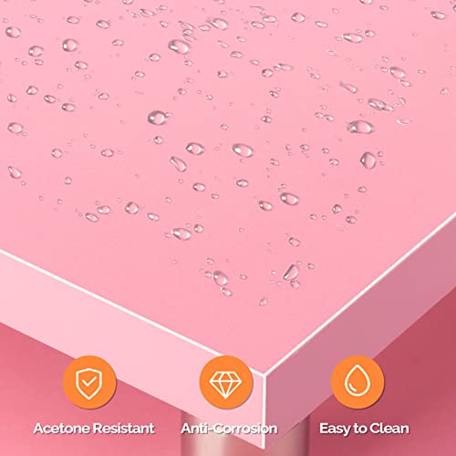 OmySalon Manicure Table Nail Desk for Nail Tech, Nail Table Station w/Electric Dust Collector, Nail Makeup Beauty Salon Storage Acetone Resistant w/Lockable Wheels,Wrist Cushion,4 Drawers&Cabinet