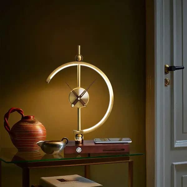 Nogy Lampada Da Tavolo Con Caricabatterie Wireless E Orologio | LED 3 Colori, Luminosità Regolabile, Porta USB | Moderna Per Scrivania Ufficio