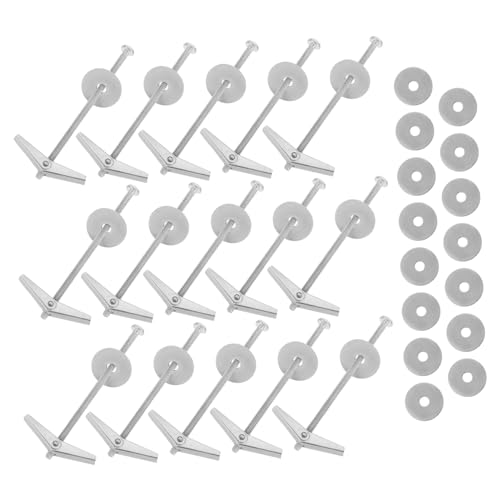 MUSISALY Heavy-Duty 15 Set of Toggle Bolts Iron Airplane Orchid Clip Drywall Wall Anchors Screw Inserts Hardware Nuts for Mirrors Shelves More