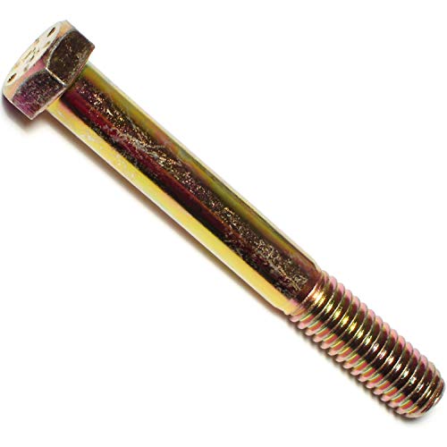 Image of 5 /16-24 x 5 Hex Cap Screws Grade 8 Fine, Yellow Zinc - Pack of 5